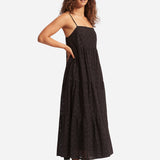 Embroidery Tiered Dress - Black - Simply Beach UK