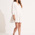Market Tier Dress - White - Simply Beach UK