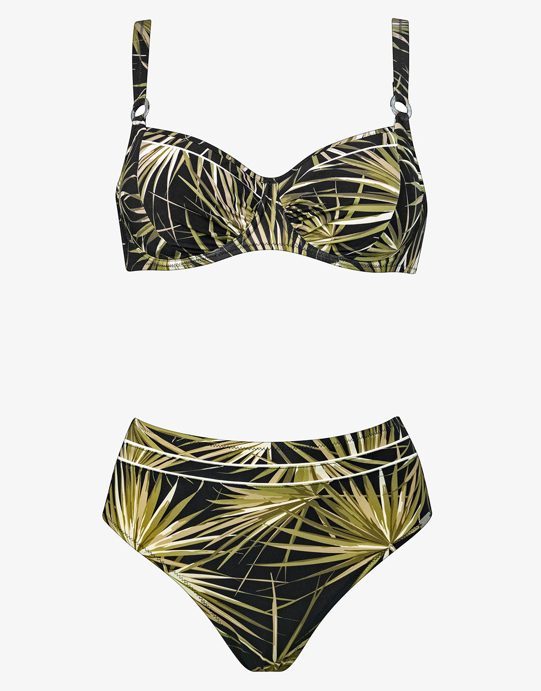 Yucca Flash Underwired Bikini Set - Black Khaki - Simply Beach UK
