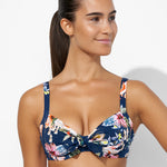 Lush Delight Underwired Bikini Top - Hibiscus Indigo - Simply Beach UK
