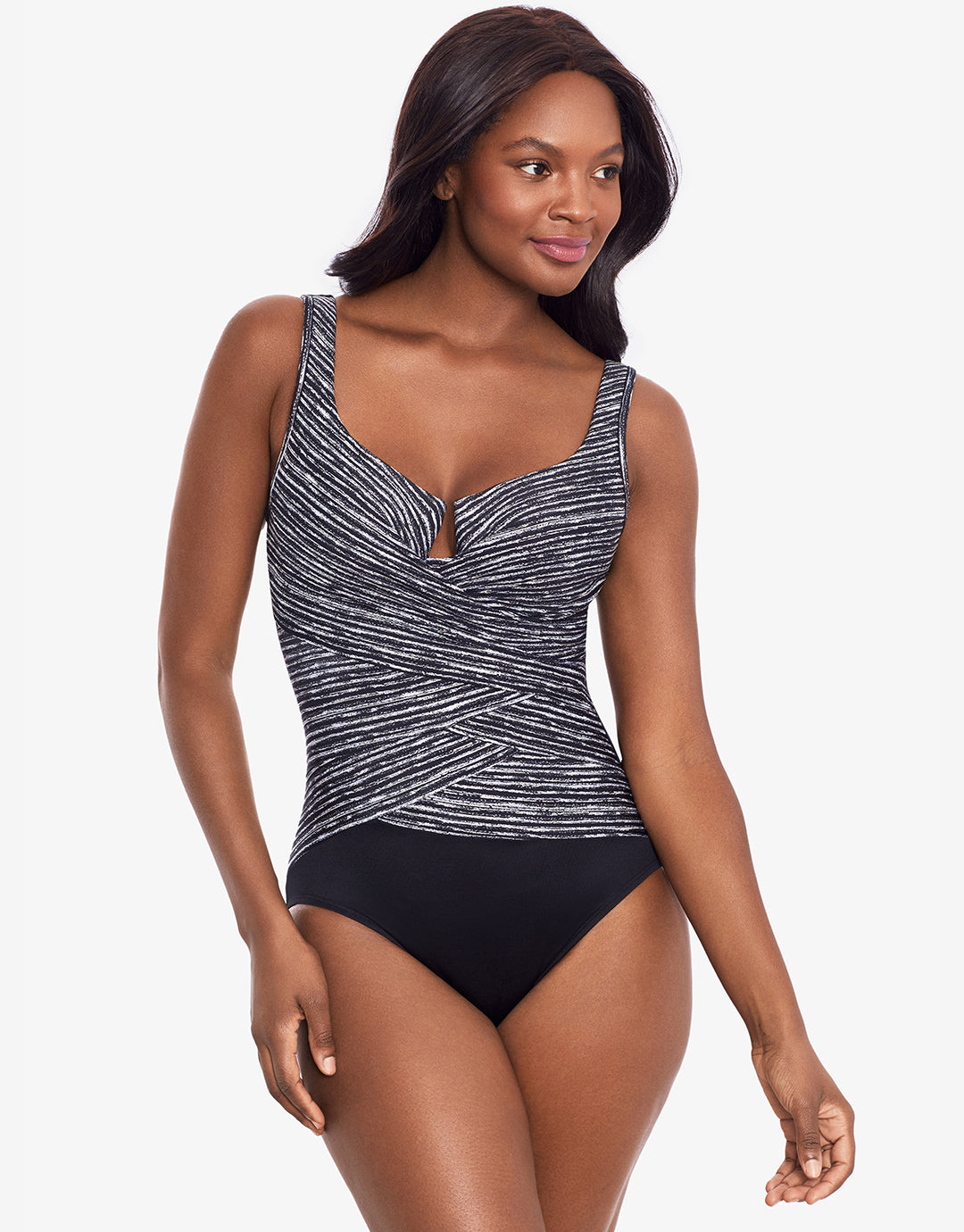 Selenite Layered Escape Swimsuit - Black - Simply Beach UK