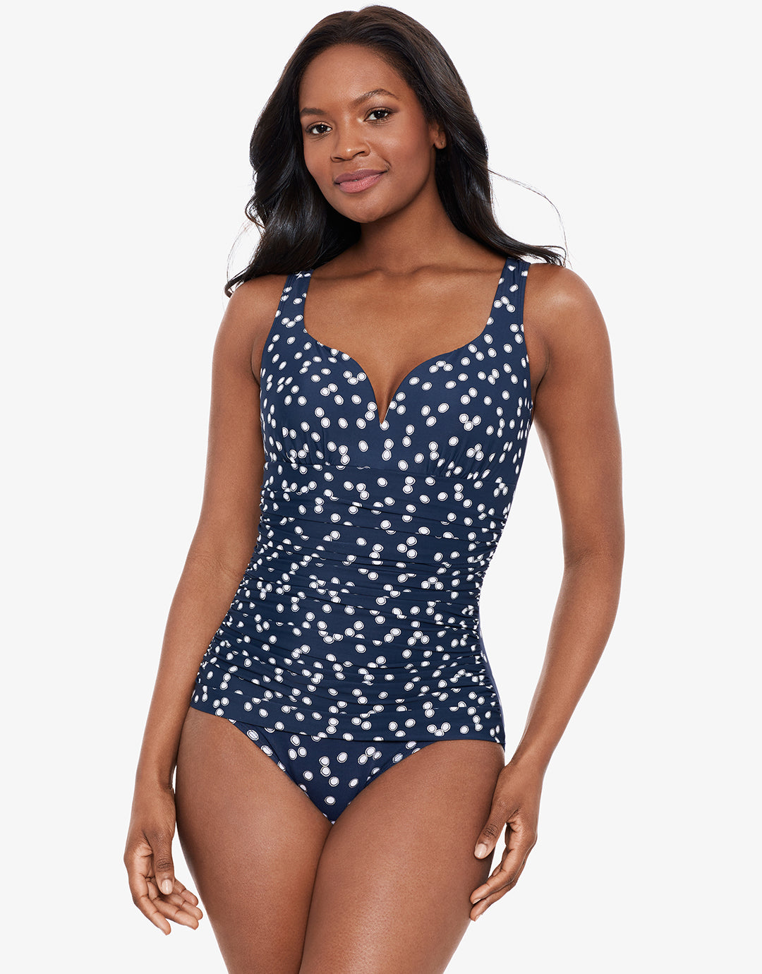 Luminaire Cherie Swimsuit - Navy Spot - Simply Beach UK