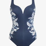 Tropica Toile Temptress Swimsuit - Navy White - Simply Beach UK