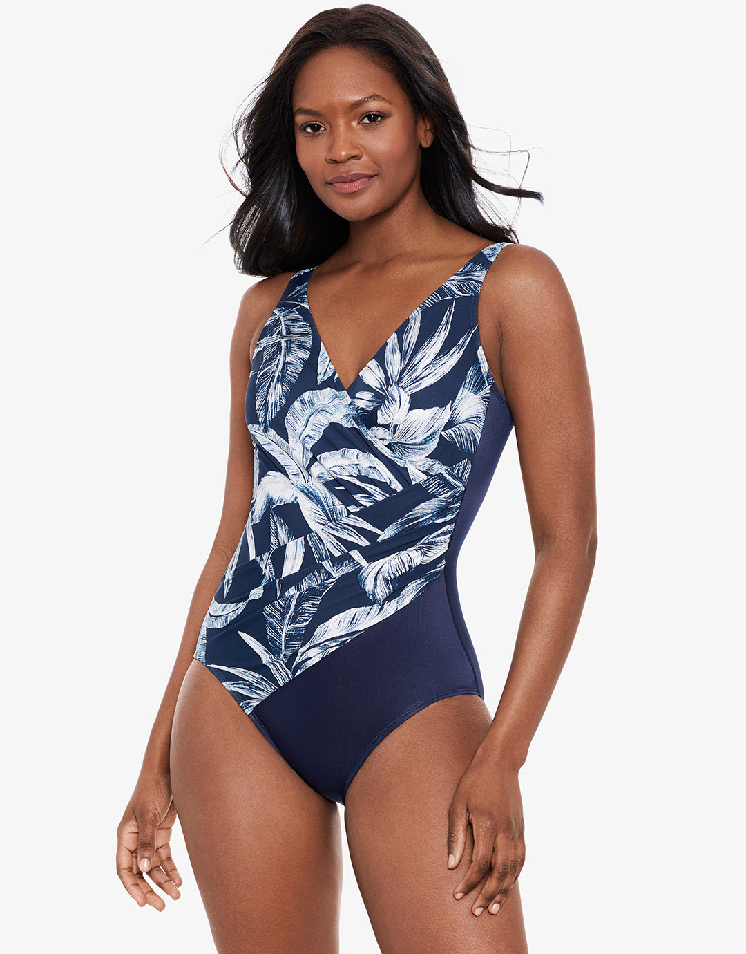 Tropica Toile Oceanus Swimsuit - Navy White - Simply Beach UK