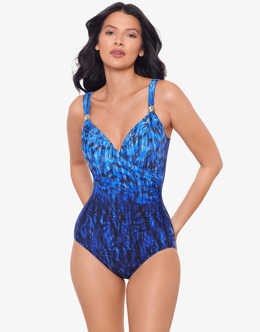 Paka Mayan Siren Swimsuit - Blue/Black - Simply Beach UK