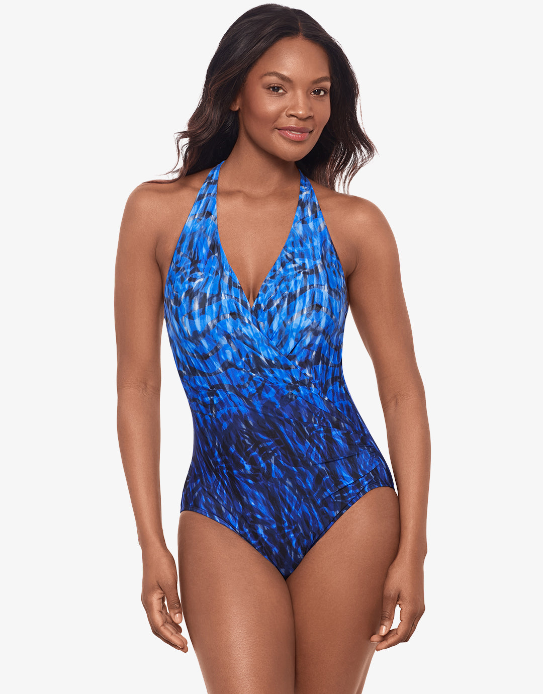 Paka Mayan Wrapsody Swimsuit - Blue/Black - Simply Beach UK