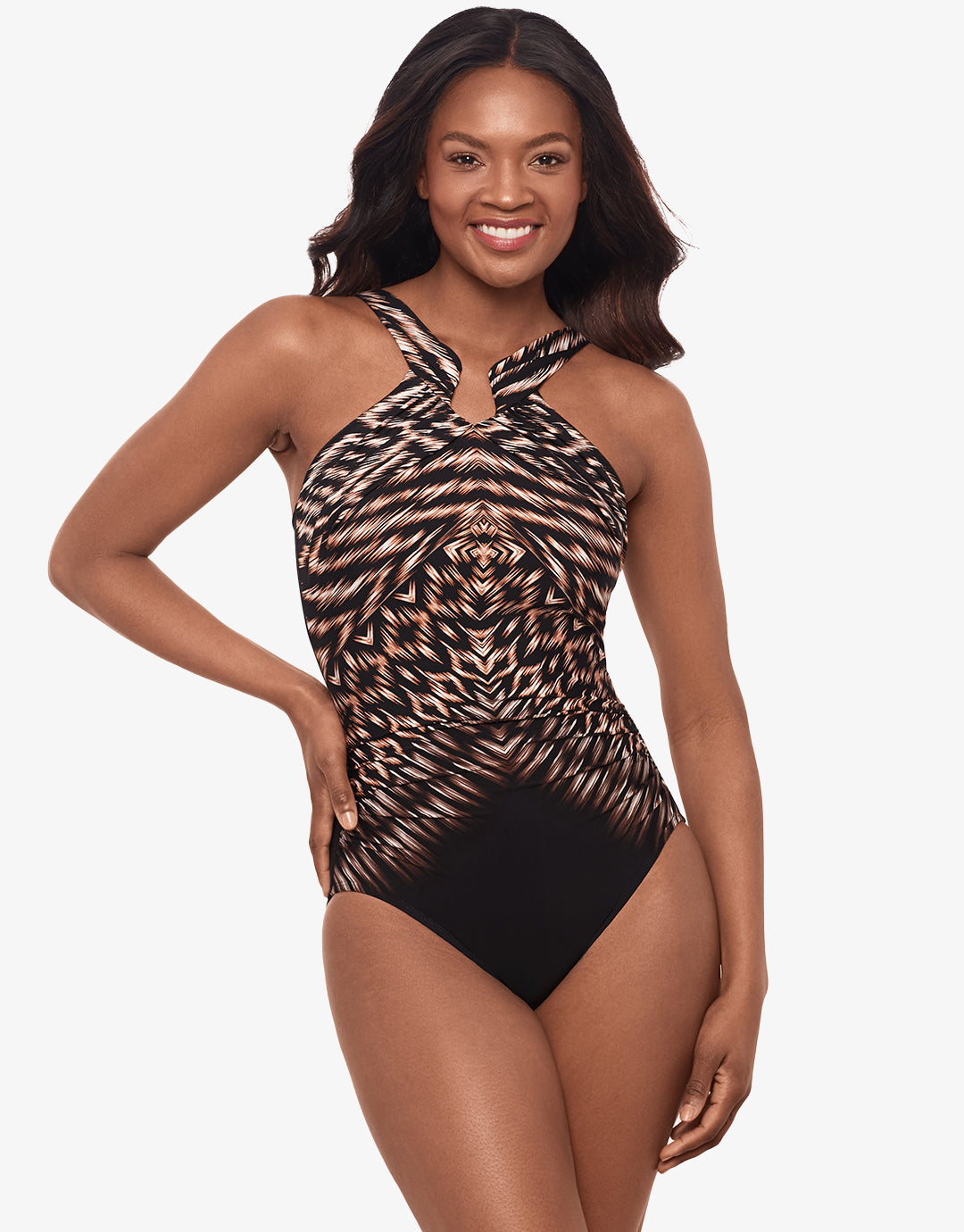 Topkapi Aphrodite Swimsuit - Black Multi - Simply Beach UK