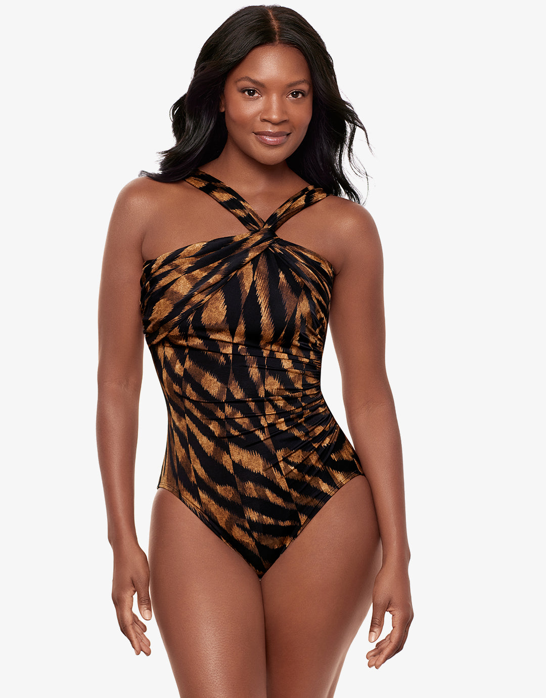 Raya De Safari Europa Swimsuit - Black Brown - Simply Beach UK