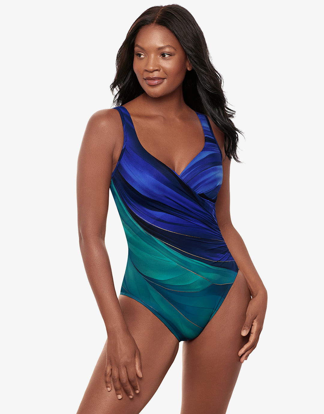 Maldiva It’s A Wrap Swimsuit - Blue Multi - Simply Beach UK