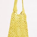 Plaited Rope Tote Bag - Celery - Simply Beach UK