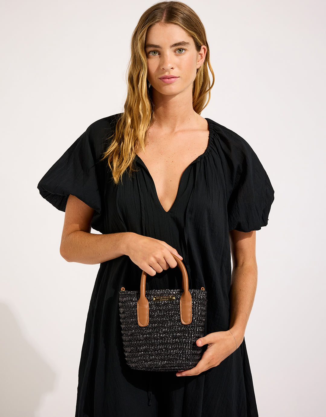 Micro Tote Bag - Black - Simply Beach UK