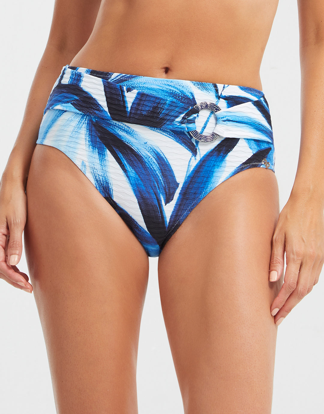 Azura Maxi Bikini Pant - Blue and White - Simply Beach UK