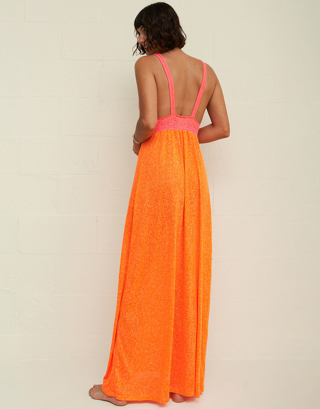 Colourblock Siren Dress - Tangerine - Simply Beach UK