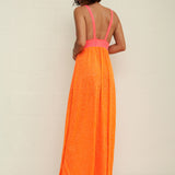 Colourblock Siren Dress - Tangerine - Simply Beach UK