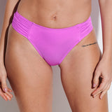 Viva Energy Ruched Side Bikini Pant - Pink Flash - Simply Beach UK