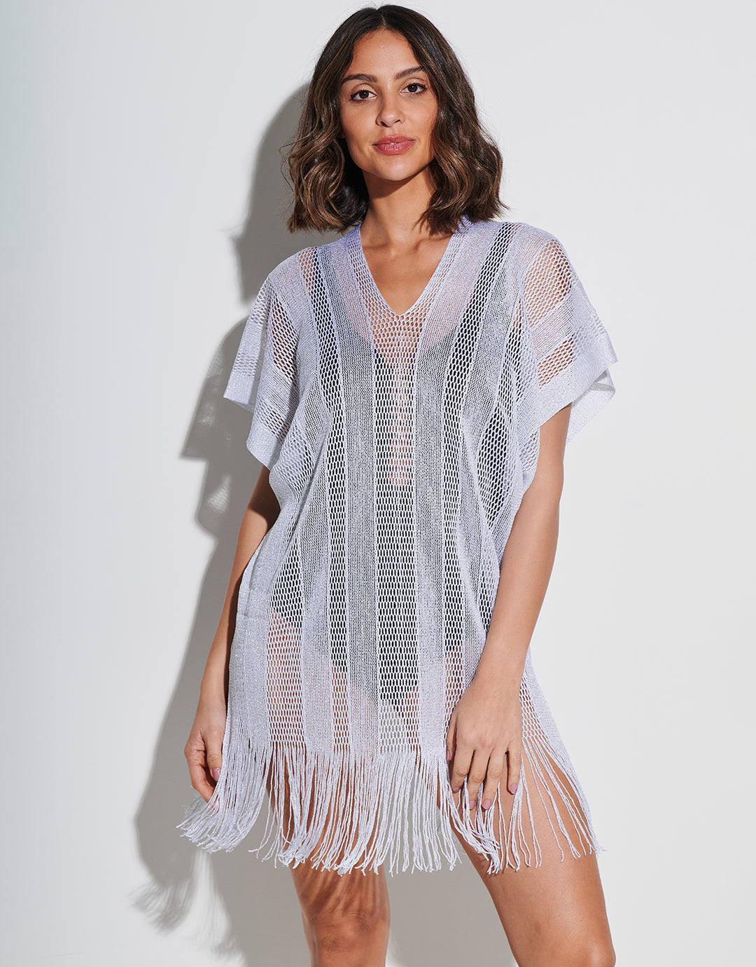 Guayana Metallic Tunic - Silver - Simply Beach UK