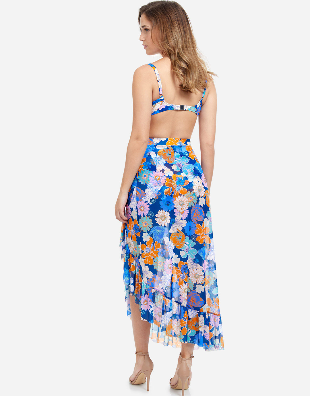 Rising Sun Ruffle Skirt - Blue - Simply Beach UK