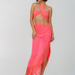 Fringed Sarong Skirt - Hot Pink - Simply Beach UK