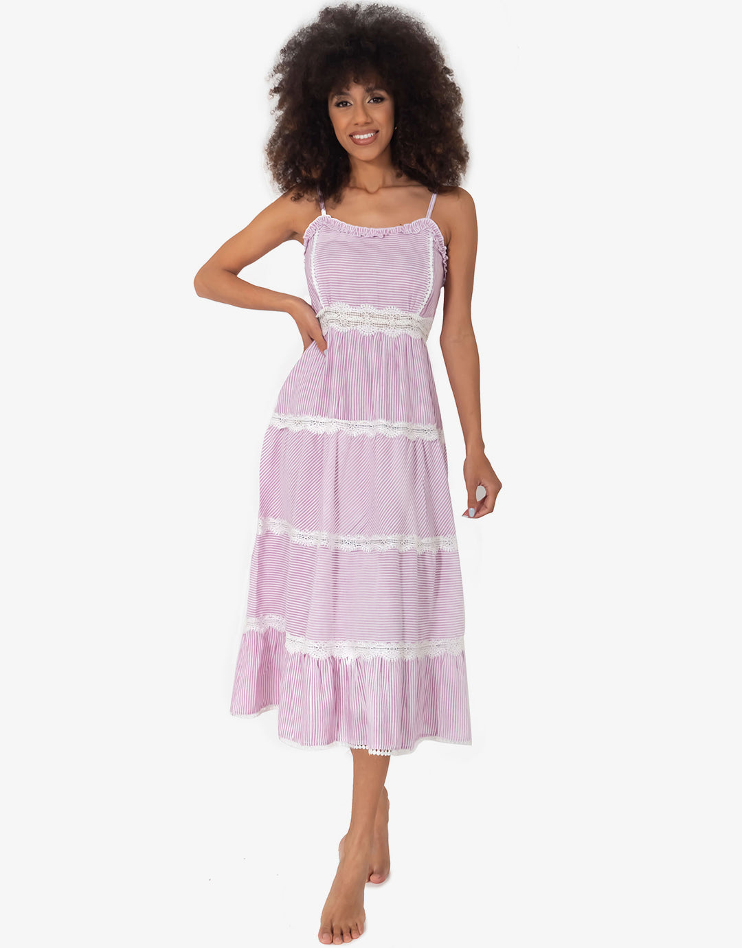 Ava Strappy Maxi Dress - Pink - Simply Beach UK