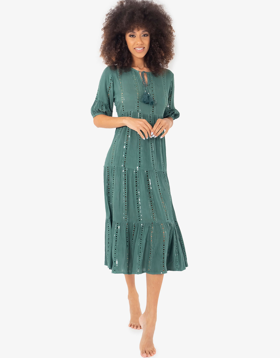Vera Maxi Dress - Green - Simply Beach UK