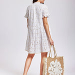 Angie Short Sleeved Dress - White - Simply Beach UK