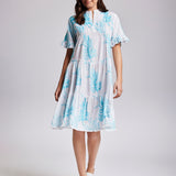 Angie Short Sleeve Dress - Turquoise - Simply Beach UK