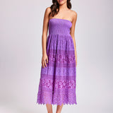 Gaia Bandeau Dress - Purple - Simply Beach UK
