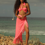 Fringed Sarong Skirt - Hot Pink - Simply Beach UK