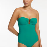 Jetset Bandeau Swimsuit - Mineral Green - Simply Beach UK