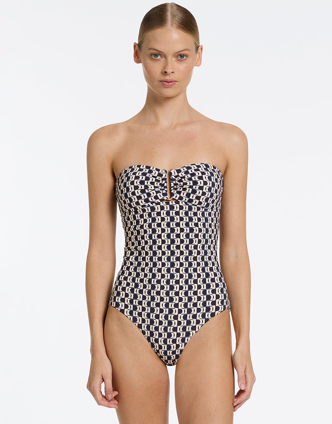 Rio Moulded Bandeau Swimsuit - Ink - Simply Beach UK