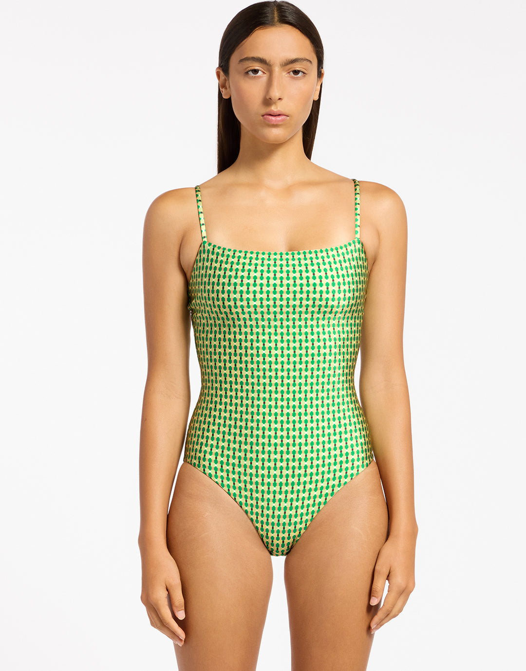 Mattala Geo Minimal Tank Swimsuit - Flora - Simply Beach UK