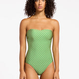 Mattala Geo Moulded Bandeau Swimsuit - Flora - Simply Beach UK