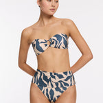 Sereno Ring Bandeau Bikini Top - Steel Blue - Simply Beach UK
