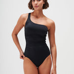 Timeless One Shoulder Swimsuit - Jet - Simply Beach UK