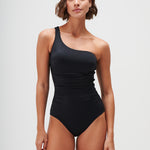 Timeless One Shoulder Swimsuit - Jet - Simply Beach UK