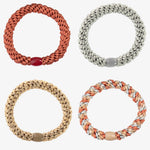 Original Hair Tie Bundle - Pale Gold, Silver and Dusky Coral - Simply Beach UK