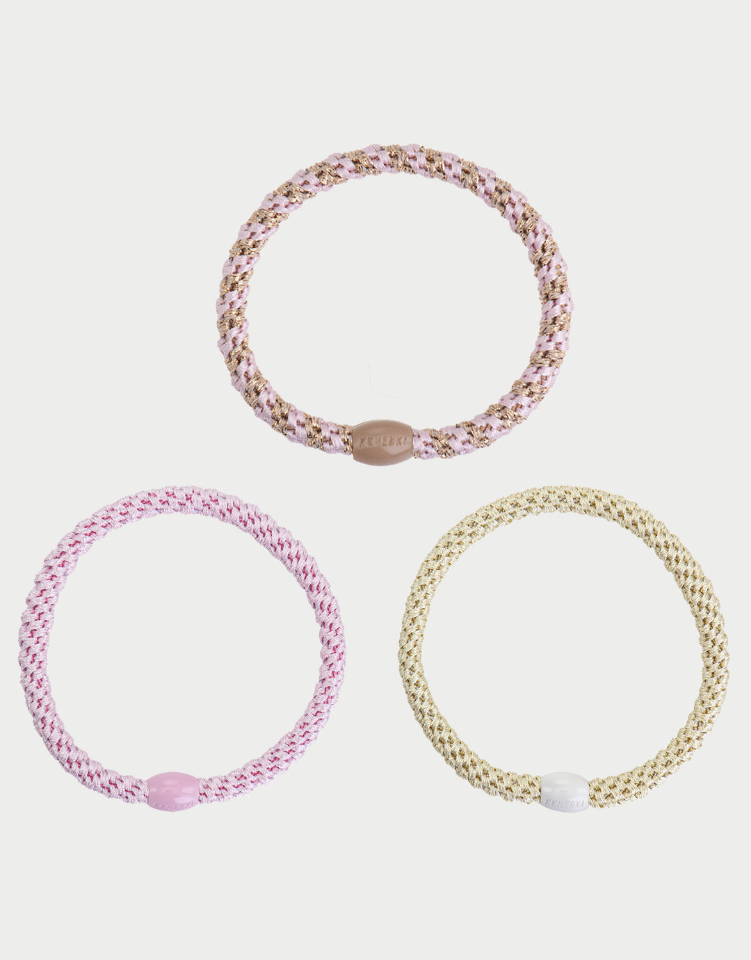 Slim Hair Tie Bundle - Pale Pastel Pinks - Simply Beach UK