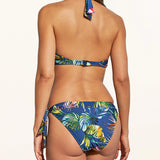 Plunge Moulded Halter Bikini Top - Indigo Rainbow - Simply Beach UK