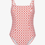 Marrakesh Tie Back One Piece Swimsuit - Red/White - Simply Beach UK