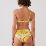 Soft Focus Florals Underwired Bikini Top - Vivid Yellow - Simply Beach UK