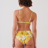 Soft Focus Florals Underwired Bikini Top - Vivid Yellow - Simply Beach UK