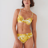 Soft Focus Florals Underwired Bikini Top - Vivid Yellow - Simply Beach UK