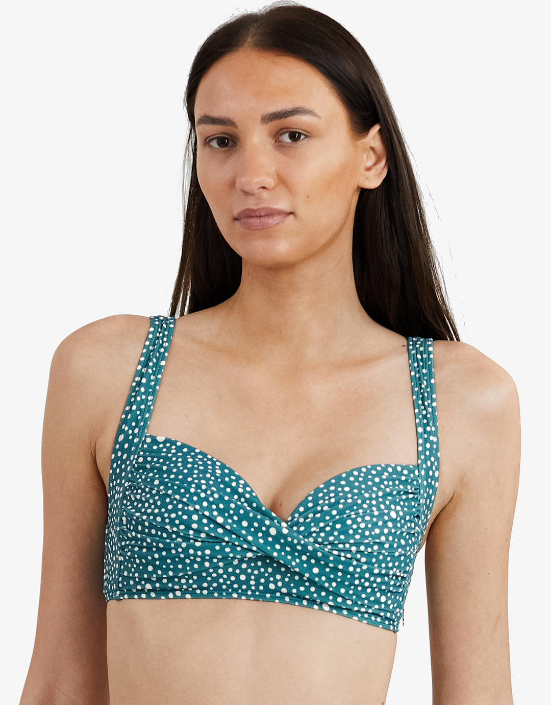 Ditsy Dots Medea Bikini Top - Deep Jungle - Simply Beach UK