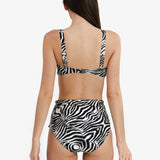 Zebra Chara Bikini Pant - Brown and White - Simply Beach UK