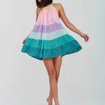 Popsicle Halter Mini Dress - Pastels - Simply Beach UK