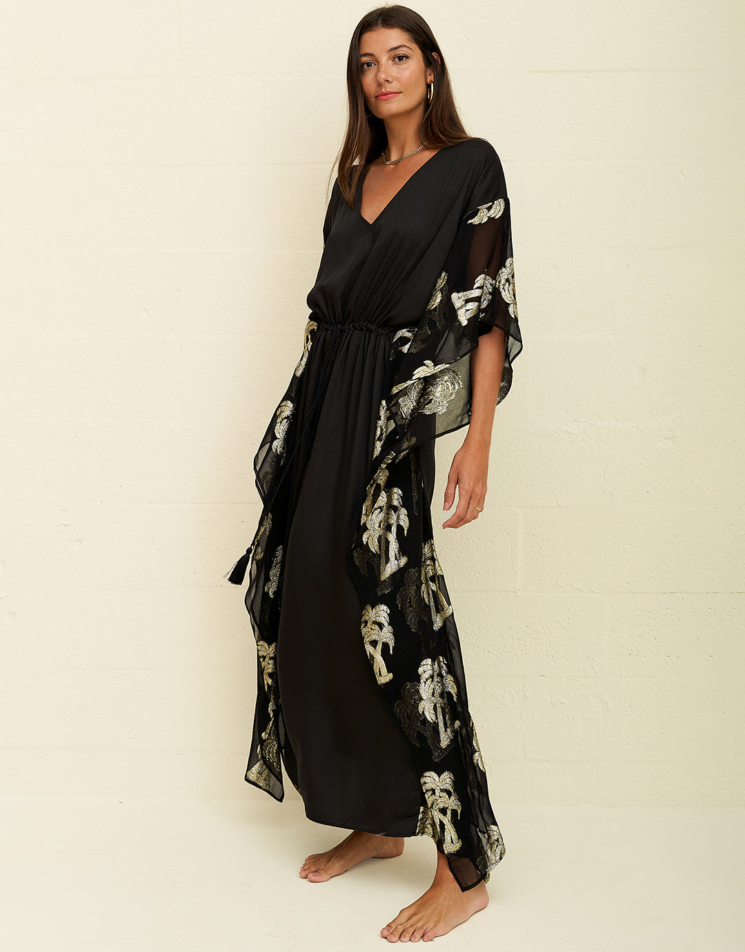 Palm Tree Kaftan - Black - Simply Beach UK