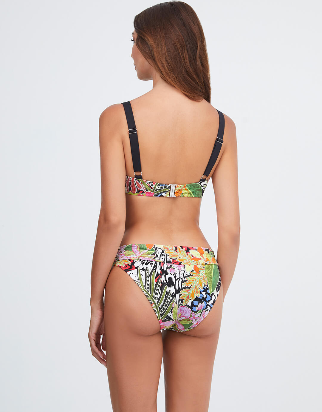 Palm Underwired Balcony Bikini Top - Multi - Simply Beach UK
