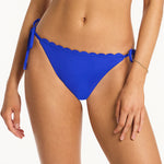 Scallop Tie Side Bikini Pant - Cobalt - Simply Beach UK