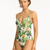 Lotus Spliced Tri Swimsuit - White - Simply Beach UK