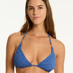 Toscana D Cup Tri Bikini Top - Denim Blue - Simply Beach UK